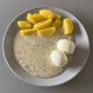 Koprová omáčka s vejcem a vařeným bramborem